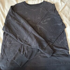 Women’s Black Marbled Crewneck Sweater